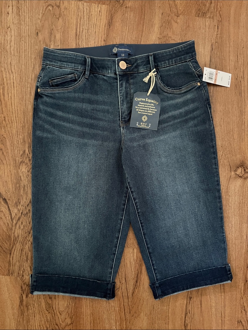 NWT Democracy Ab Solution 3D Embroidered Bow Skimmer Jeans - Picture 11 of 16